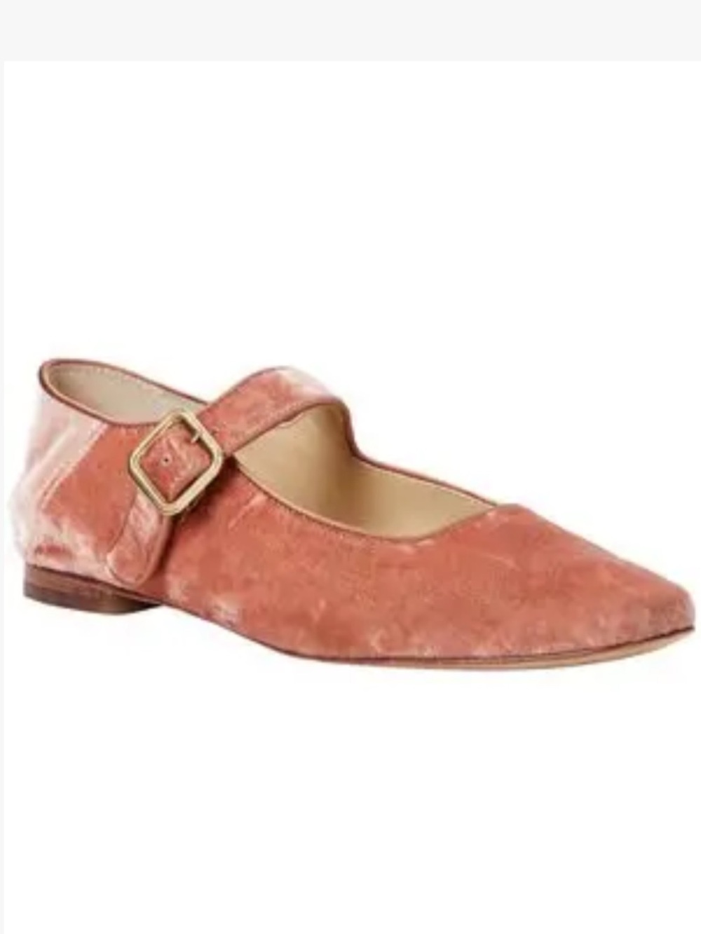 J McLaughlin Macayle pink velvet square toe Maryjane flats sz 7.5